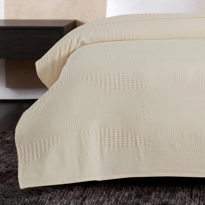 Maxstyle Spring %100 Pamuk Tek Kişilik Pike Bej 180x230 cm - 3