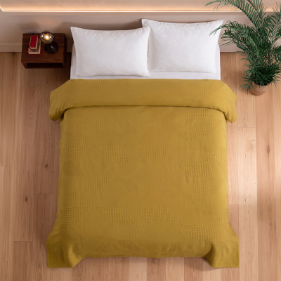 Maxstyle Spring %100 Pamuk Tek Kişilik Pike Hardal 180x230 cm - 1