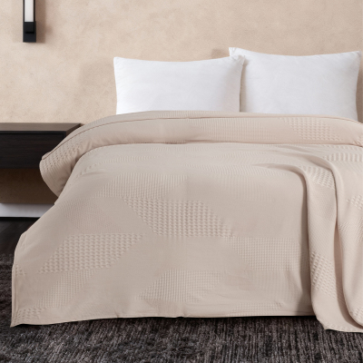 Maxstyle Spring %100 Pamuk Tek Kişilik Pike Krem 180x230 cm - 2