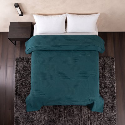 Maxstyle Spring %100 Pamuk Tek Kişilik Pike Petrol 180x230 cm - 1