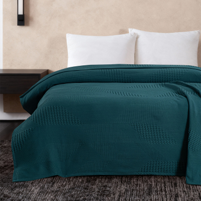 Maxstyle Spring %100 Pamuk Tek Kişilik Pike Petrol 180x230 cm - 2