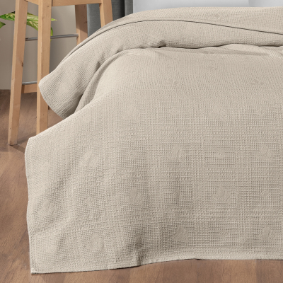 Maxstyle Tek Kişilik %100 Pamuk Pike Bej 160x220 cm - 3