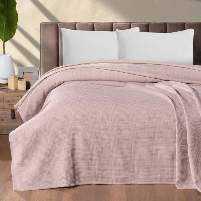 Maxstyle Tek Kişilik %100 Pamuk Pike Pudra 160x220 cm - 2