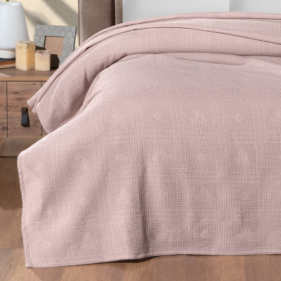 Maxstyle Tek Kişilik %100 Pamuk Pike Pudra 160x220 cm - 3