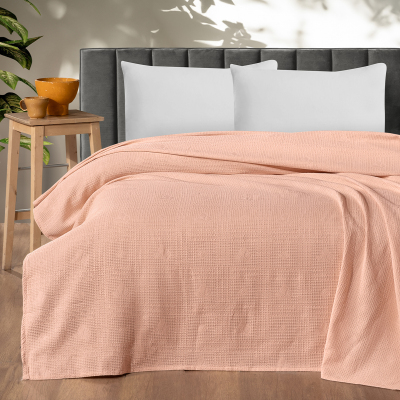 Maxstyle Tek Kişilik %100 Pamuk Pike Somon 160x220 cm - 2
