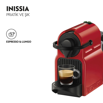 Nespresso C40 Inissia Kırmızı Kahve Makinesi - 3