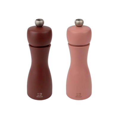 Peugeot Tahiti Tuz ve Biber Değirmeni Seti Toprak Kırmızı 15 cm - 1