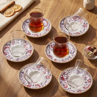 Sandro Moreno 1898 Mistik Gold 12 Parça 6 Kişilik Çay Seti 150 ml - SANDRO MORENO