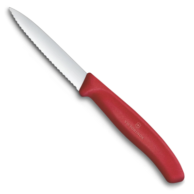Victorinox Swiss Classic Sivri Uçlu Tırtıklı Soyma Bıçak Kırmızı 8 cm - 2