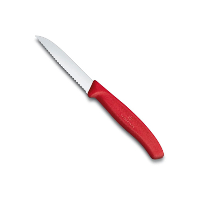 Victorinox Swiss Classic Tırtıklı Soyma Bıçak 8 cm Kırmızı - 3